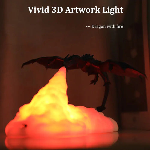 Load image into Gallery viewer, 3D Printed Dragon LED Lamp
