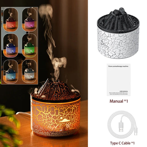 Load image into Gallery viewer, Volcano Fire Flame Air Humidifier Aroma Diffuser Essential Oil
