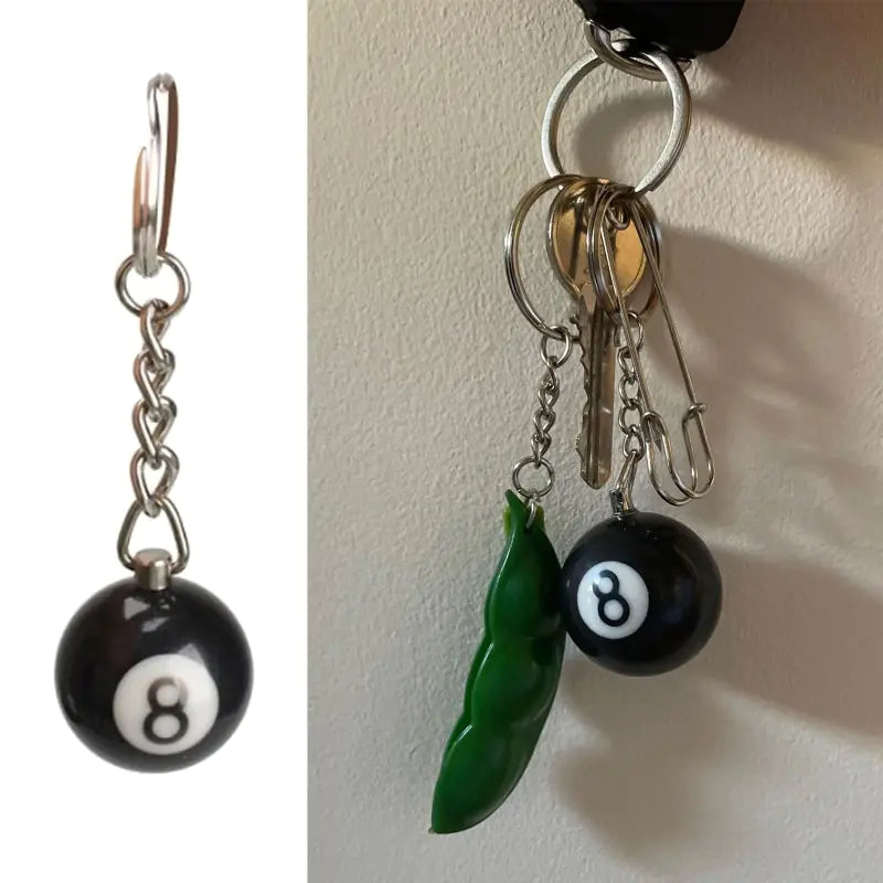 Fashion Creative Billiard Pool Keychain