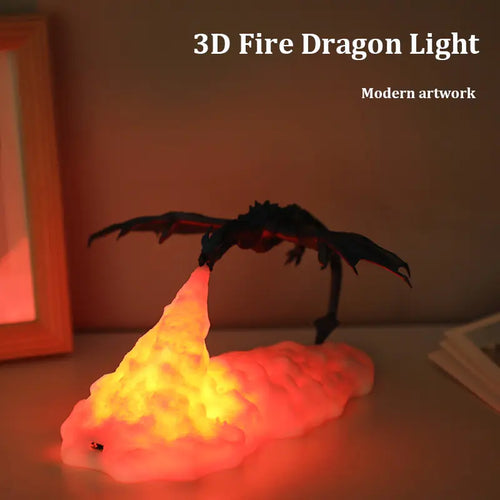 Load image into Gallery viewer, 3D Printed Dragon LED Lamp
