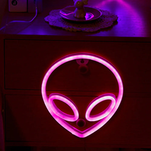 Load image into Gallery viewer, Neon Signs Alien Face Shaped LED Neon Light
