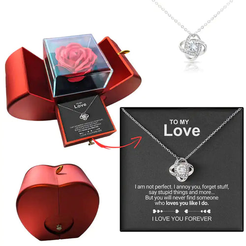 Load image into Gallery viewer, Heart Box Rose Necklace
