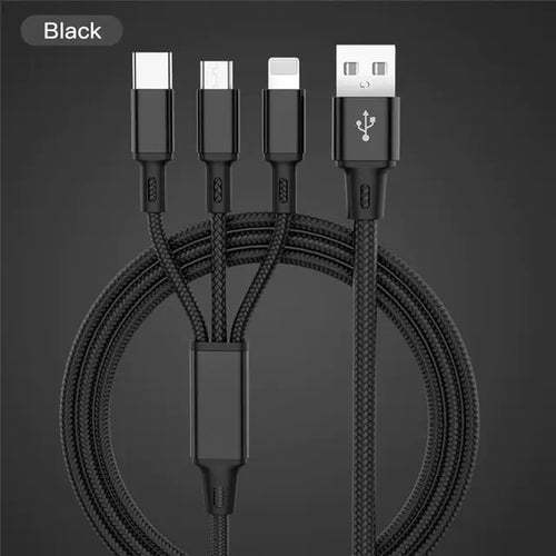 Load image into Gallery viewer, 3 in 1 USB Cable For iPhone and Android
