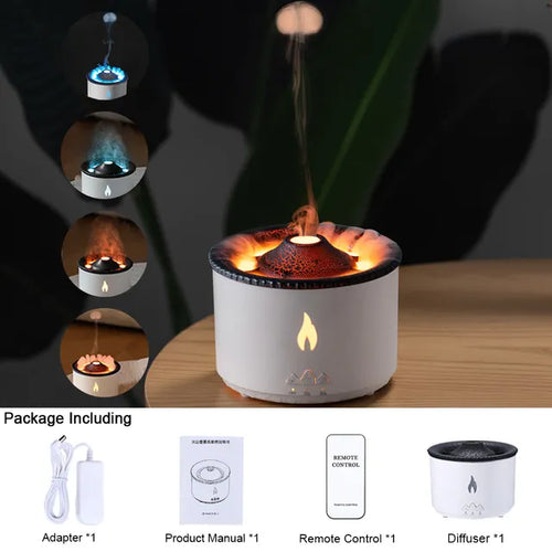 Load image into Gallery viewer, Volcano Fire Flame Air Humidifier Aroma Diffuser Essential Oil
