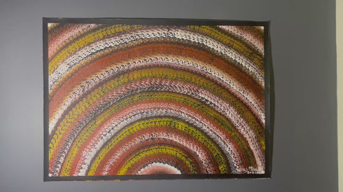 Load and play video in Gallery viewer, Aboriginal Art piece - Desert Rainbow Dreaming - Artist Gerald McGregor
