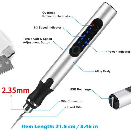 Load image into Gallery viewer, USB Cordless Rotary Tool Kit
