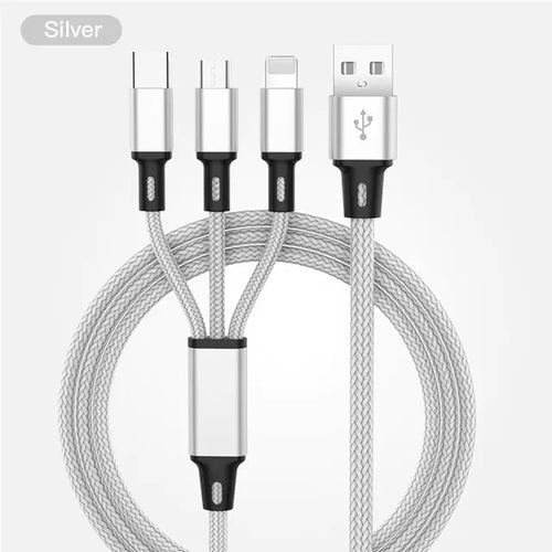 Load image into Gallery viewer, 3 in 1 USB Cable For iPhone and Android
