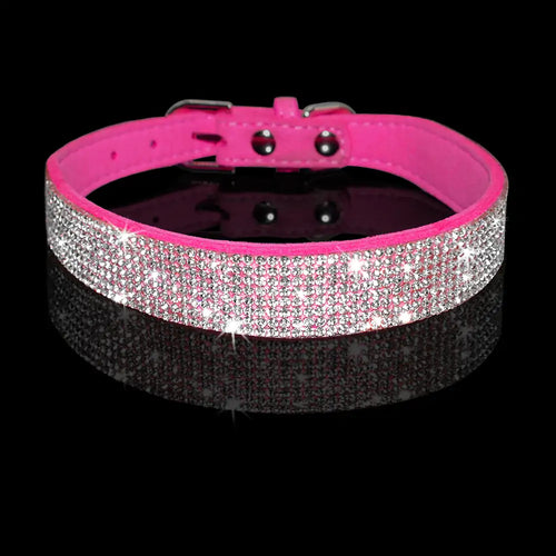 Load image into Gallery viewer, Pet Collar and leash, suede leather, Bling, colourful
